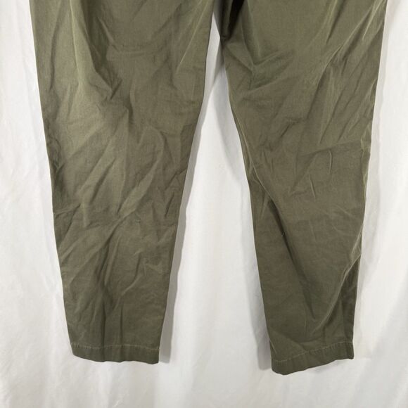 Gap Downtown Khaki Pants Women's 6 Green Mid Rise Pockets Flat Front Cotton Bl - Picture 10 of 10